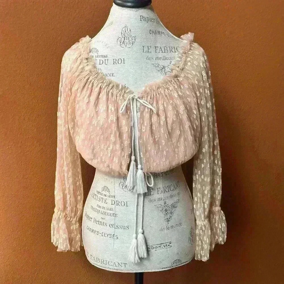 Marjorelle “Sangria” Top In Blush Nude Size Medium - Picture 5 of 12